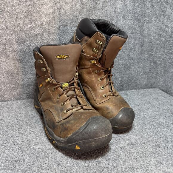 KEEN Utility Mt Vernon Boot Mens 13EE Brown Leather Safety Toe Work Shoes USA